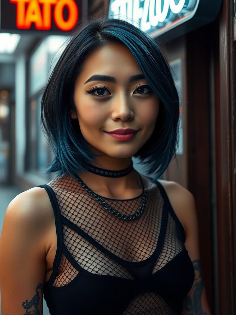 Mei-Lin — Ink and attitude in platform boots